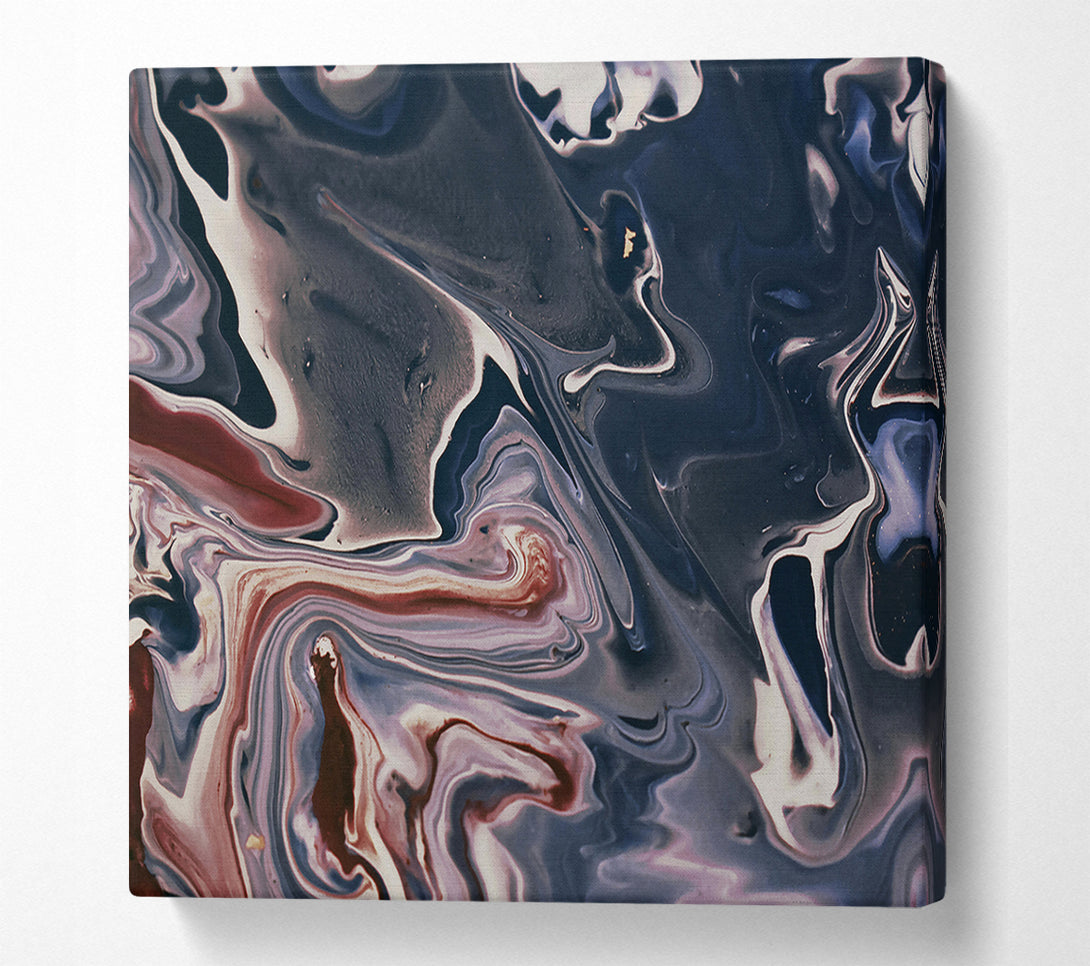  A Canvas Print of Midnight Swirls Of Blue Canvas Wall Art