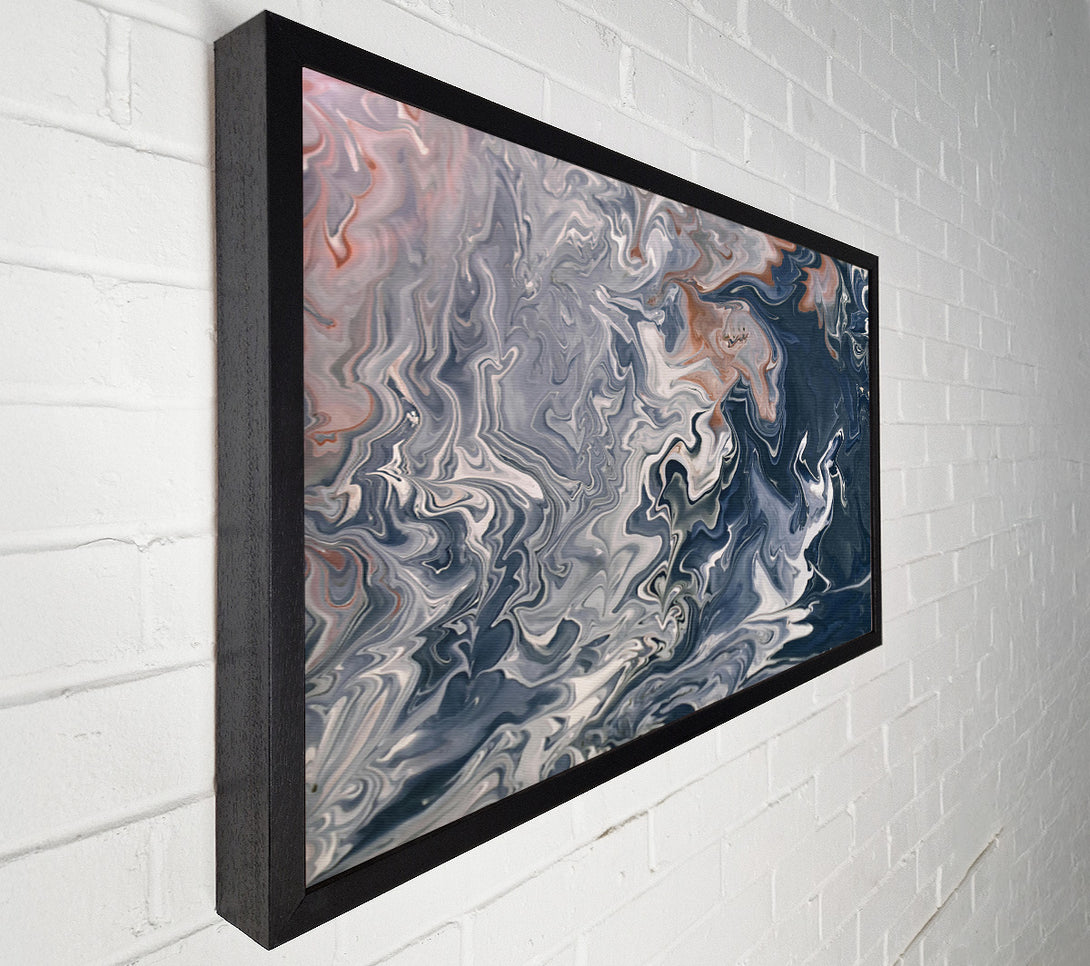  A Canvas Print of Navy Swirling Abstract Canvas Print