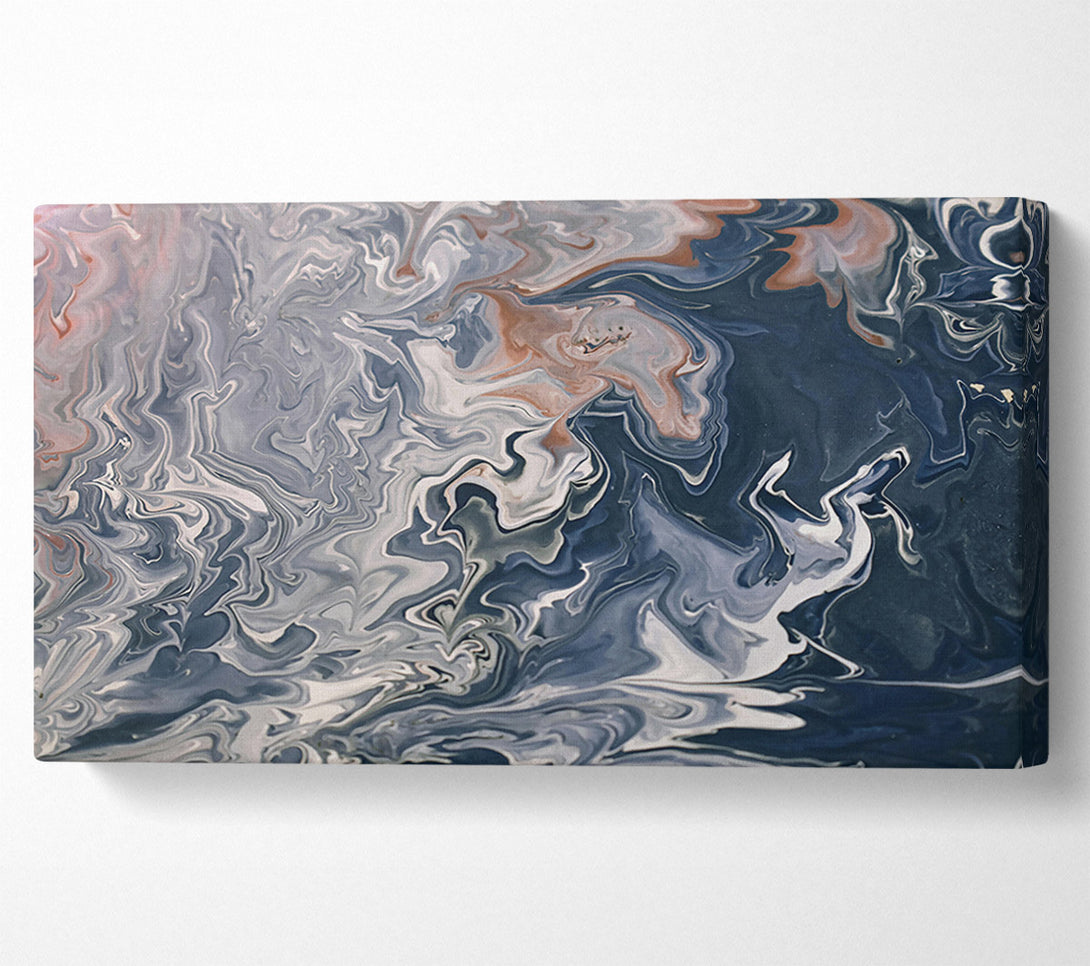  A Canvas Print of Navy Swirling Abstract Canvas Print