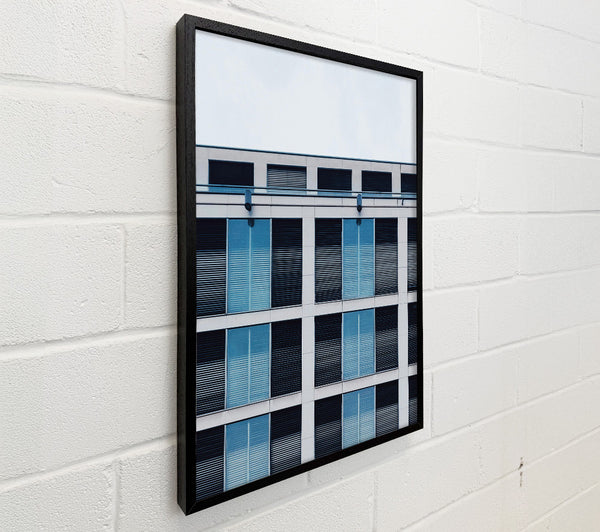 Blue Blinds On White Walls