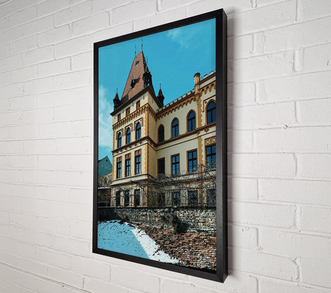  A Canvas Print of Winter'S Golden Fortress Canvas Wall Art