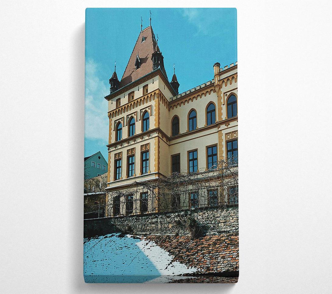 A Canvas Print of Winter'S Golden Fortress Canvas Wall Art