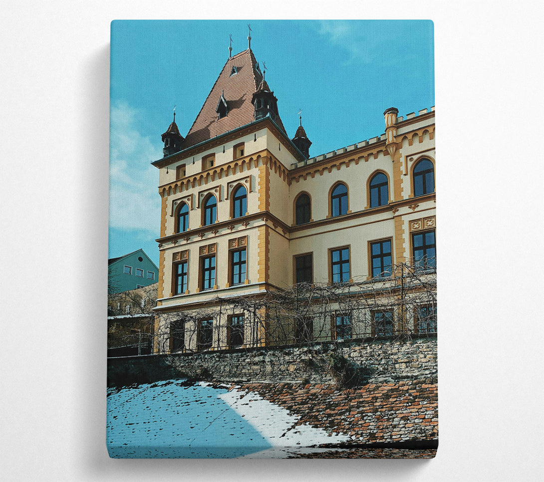  A Canvas Print of Winter'S Golden Fortress Canvas Wall Art