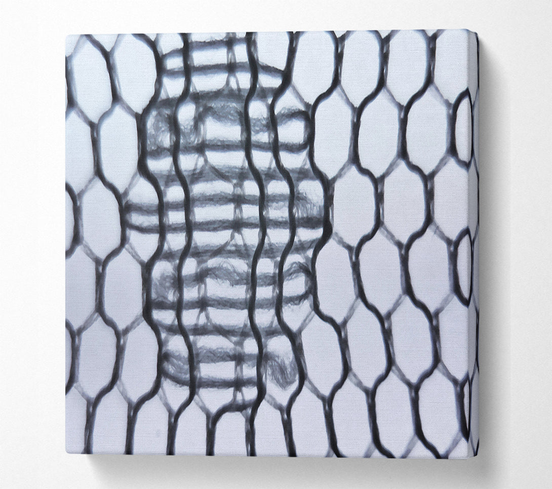  A Canvas Print of Black Woven Intertwine Canvas Wall Art