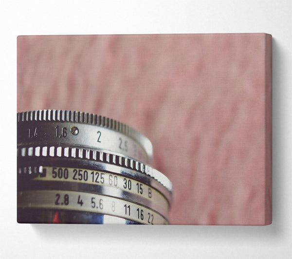  A Canvas Print of Pink Lens Focus Canvas Print