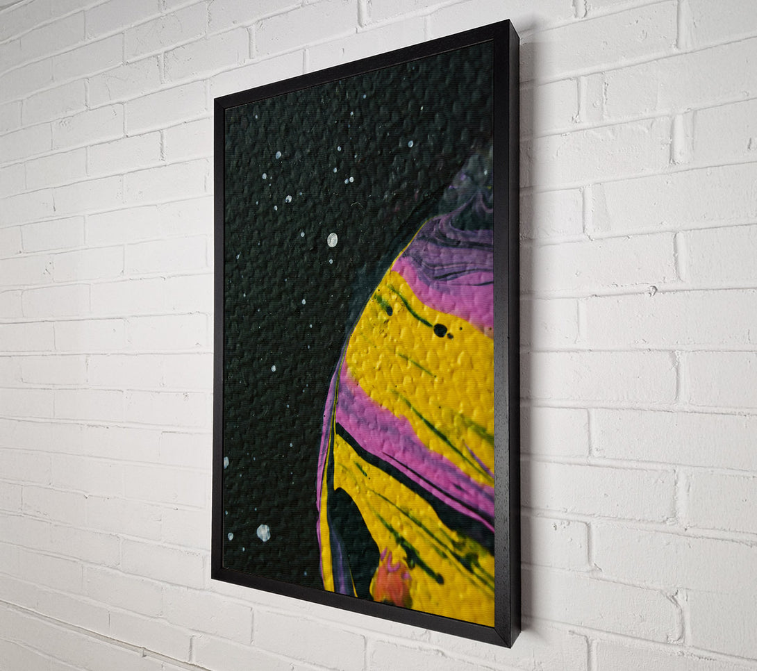  A Canvas Print of Yellow Cosmic Swirl Canvas Wall Art