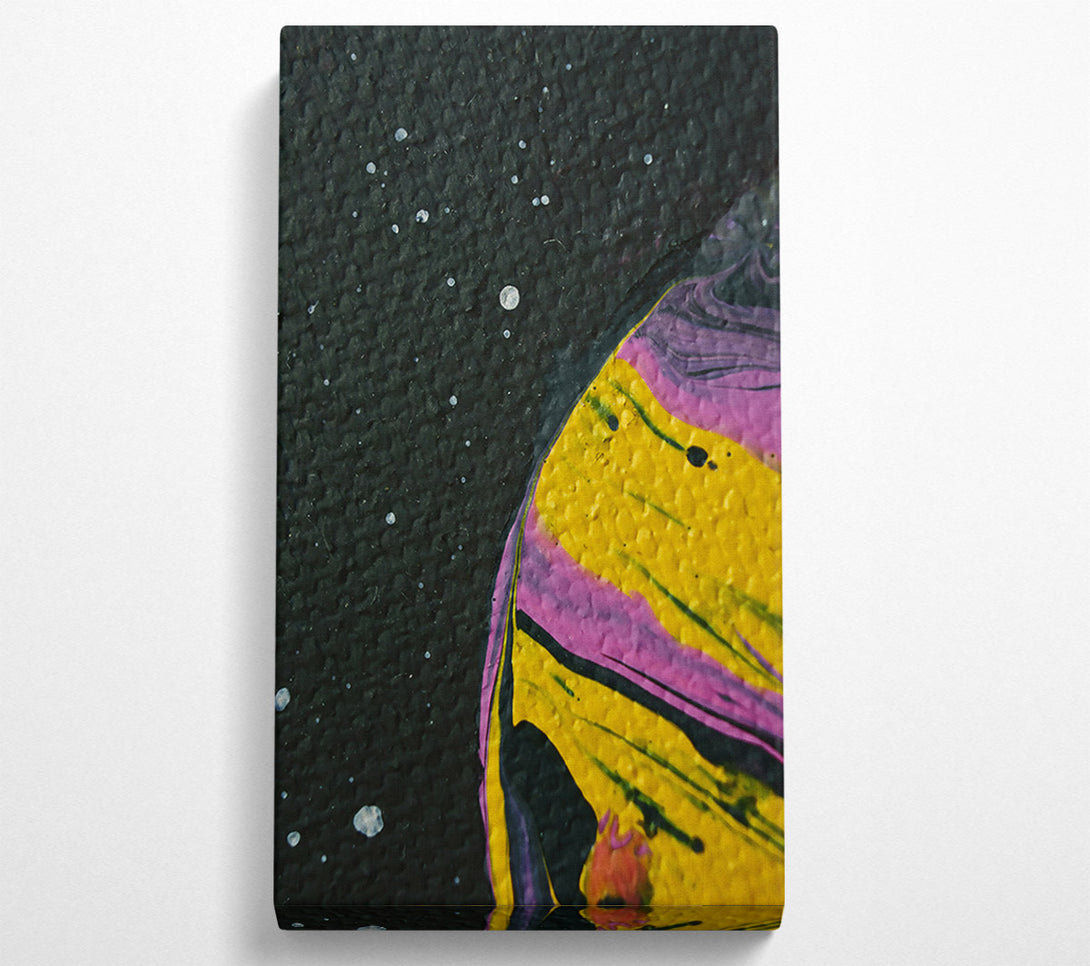  A Canvas Print of Yellow Cosmic Swirl Canvas Wall Art
