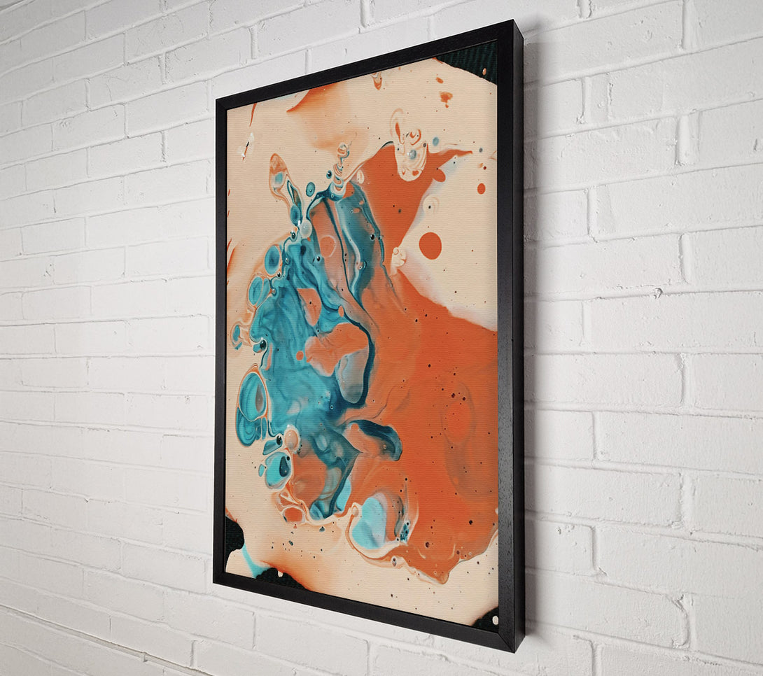  A Canvas Print of Coral Swirls And Dots Canvas Print