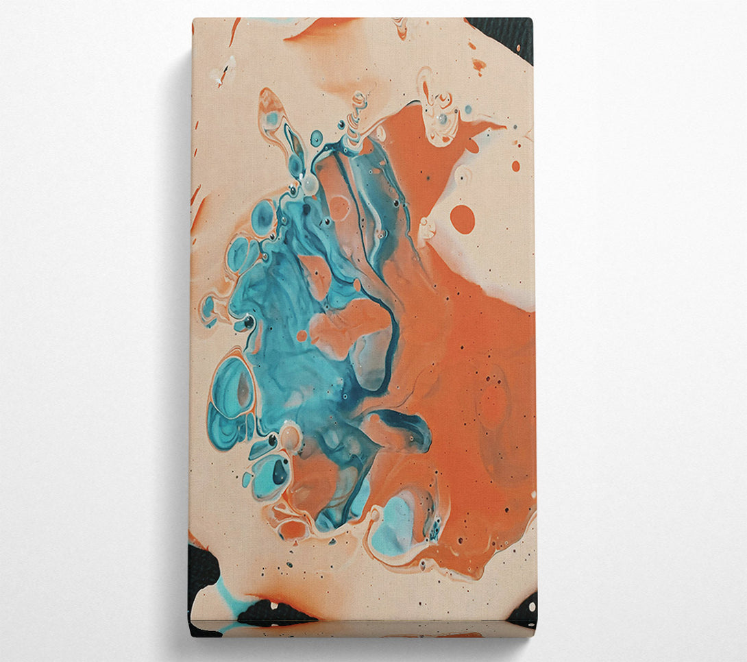  A Canvas Print of Coral Swirls And Dots Canvas Print