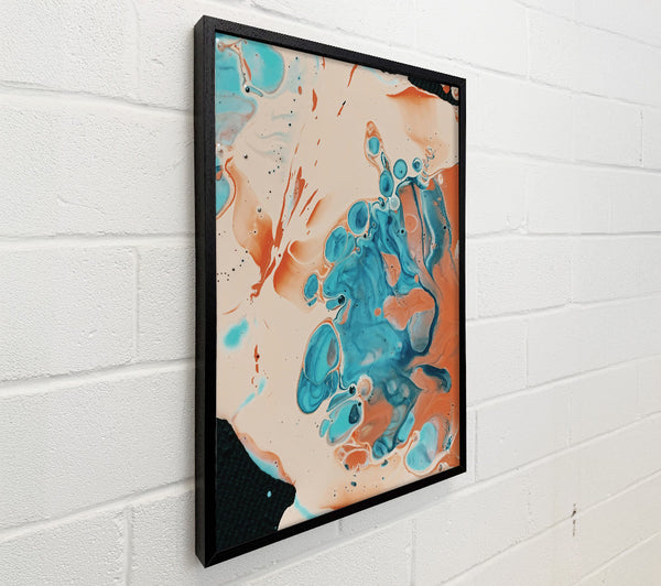 Peachy Blue Abstract