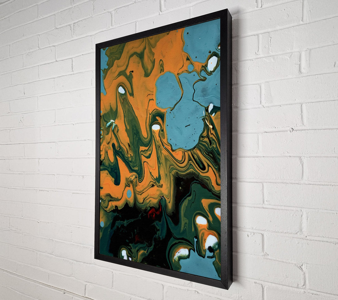  A Canvas Print of Orange Swirls Of Abstract Canvas Wall Art