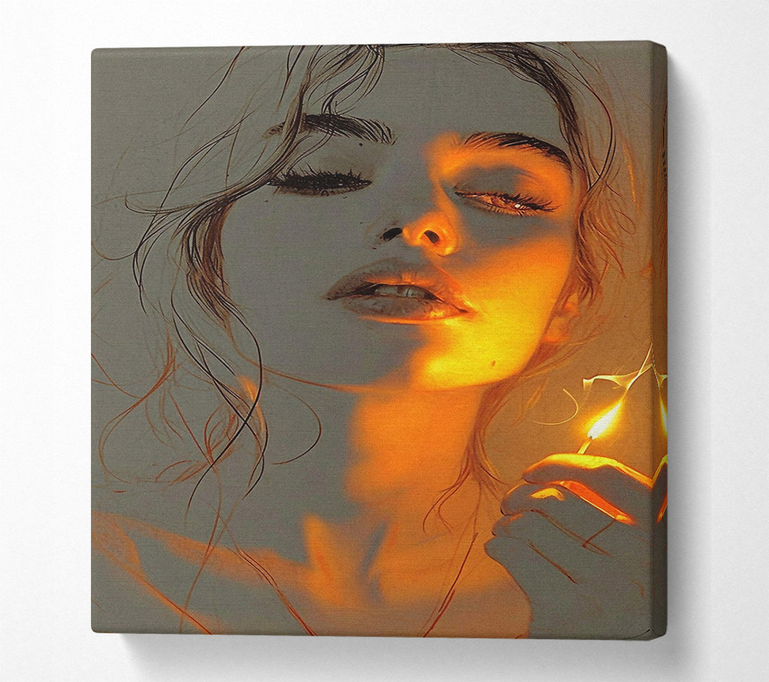  A Canvas Print of Matchstick Girl Canvas Print