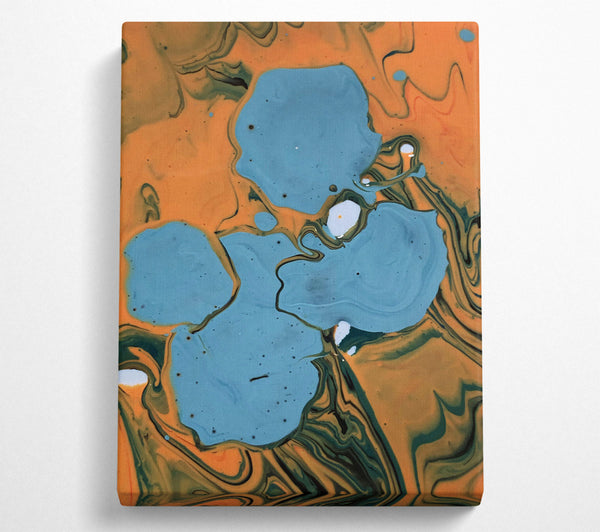  A Canvas Print of Azure Abstract Swirls Canvas Print