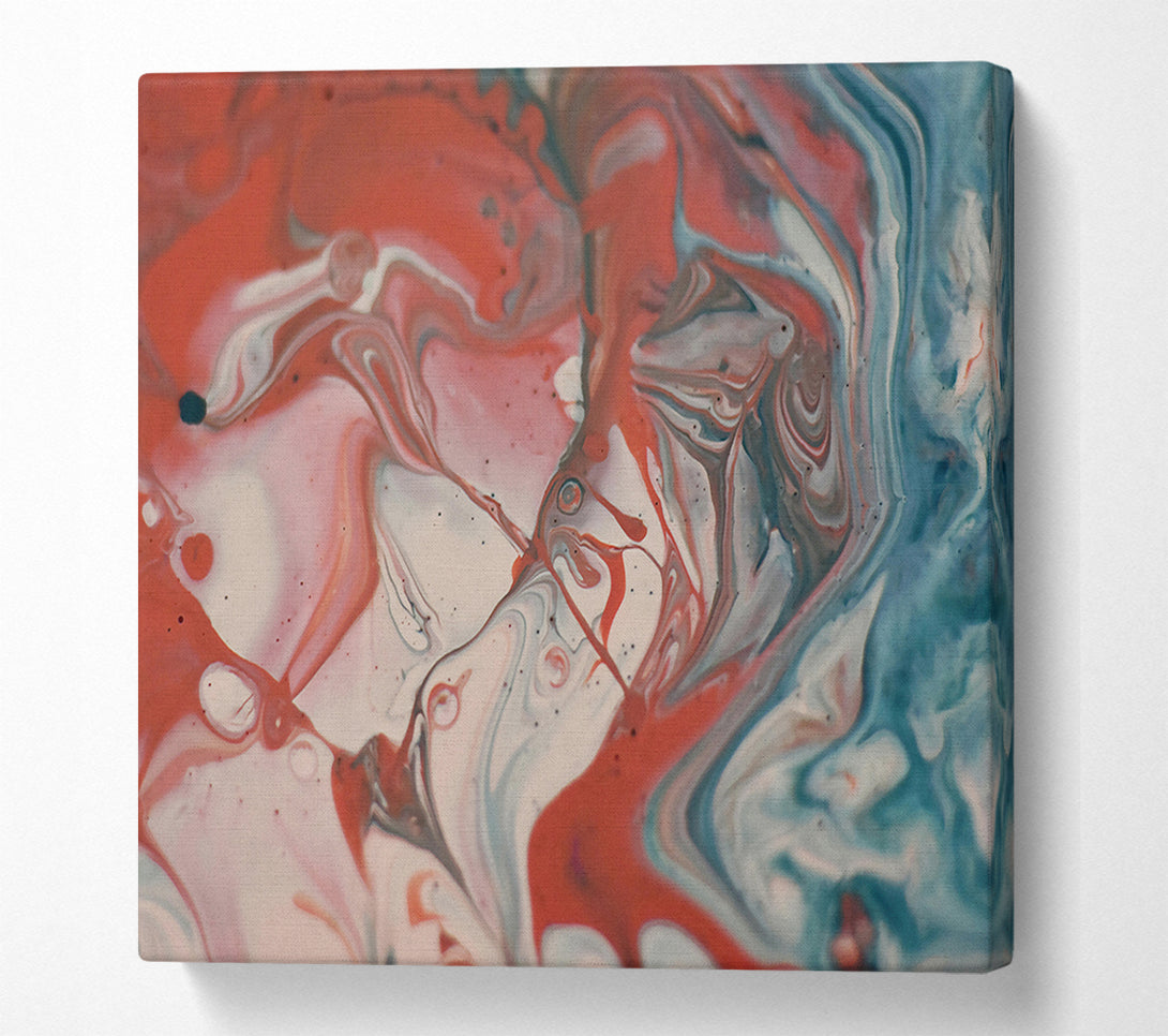  A Canvas Print of Crimson Fluid Dance Canvas Wall Art