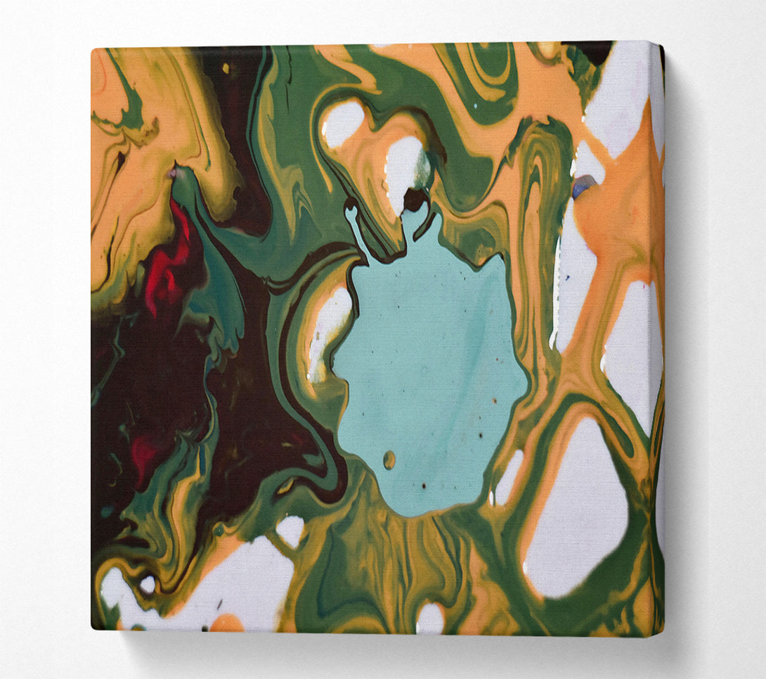  A Canvas Print of Teal Swirl Dreams Canvas Art