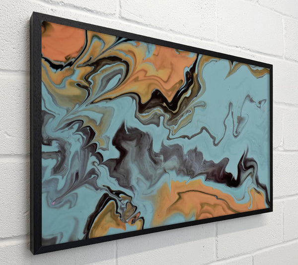Aqua Flowing Swirls