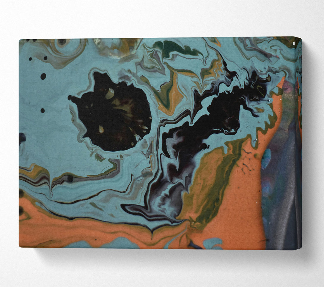  A Canvas Print of Teal Swirls And Dreams Canvas Art