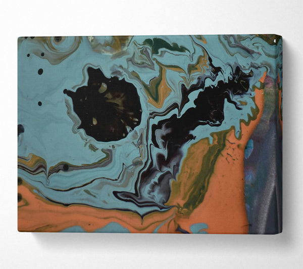  A Canvas Print of Teal Swirls And Dreams Canvas Art