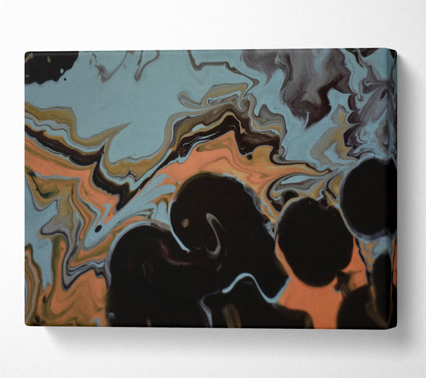  A Canvas Print of Gray Swirls Abstract Canvas Wall Art