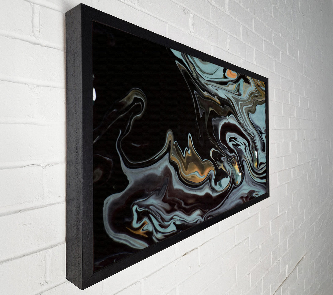 A Canvas Print of Teal Swirls And Shadows Canvas Print