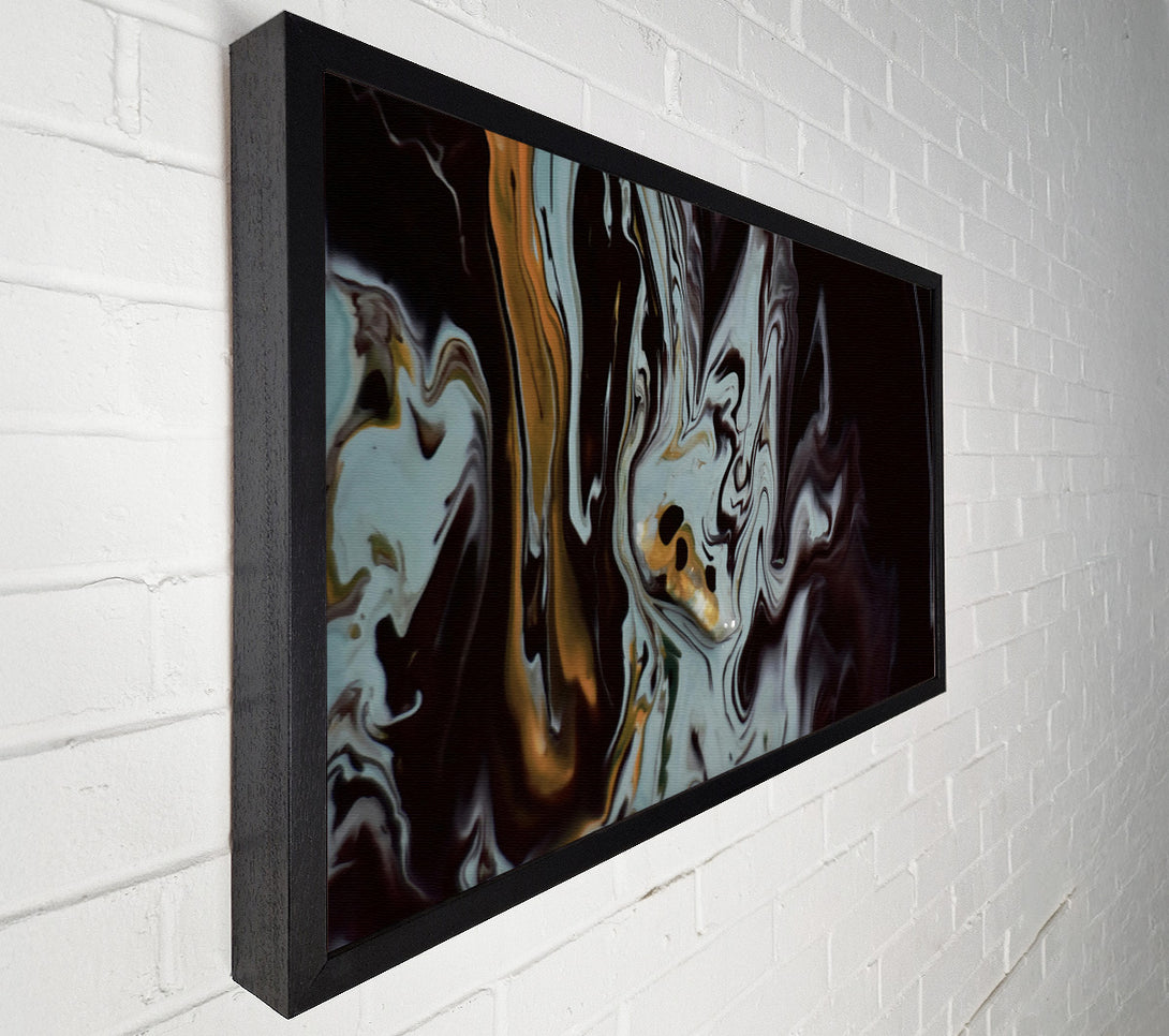  A Canvas Print of Azure Swirls Of Ink Canvas Art