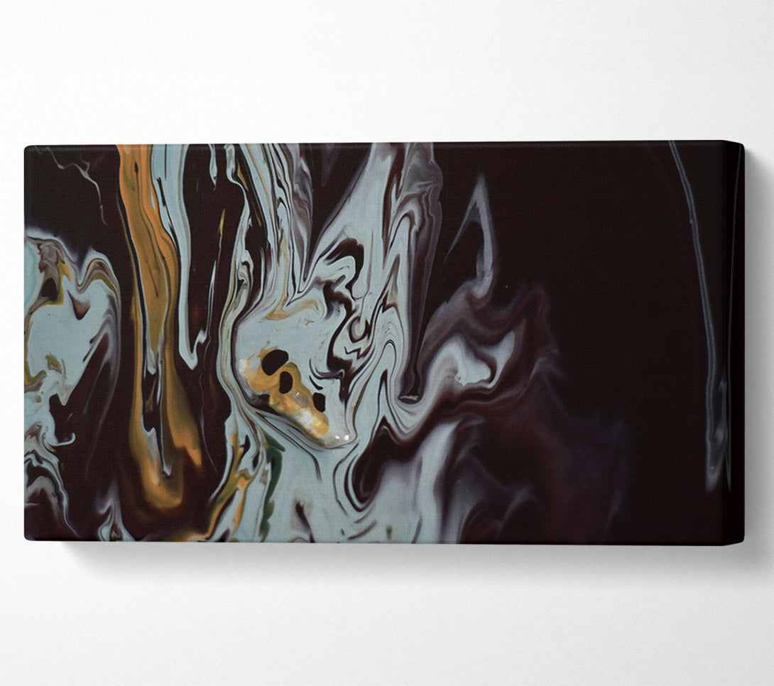  A Canvas Print of Azure Swirls Of Ink Canvas Art