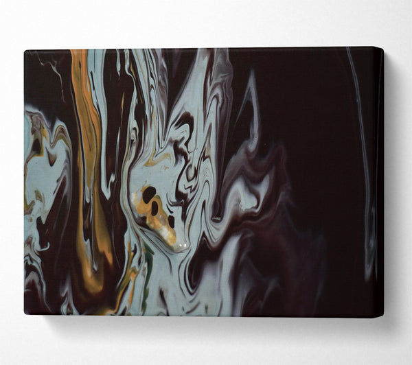  A Canvas Print of Azure Swirls Of Ink Canvas Art
