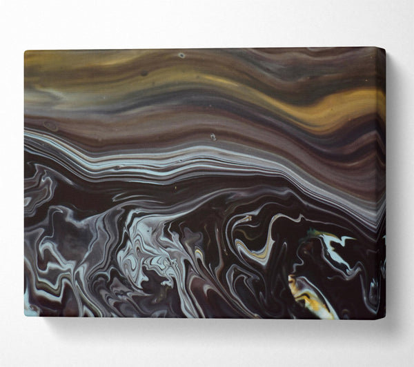  A Canvas Print of Black Swirling Abstract Canvas Print