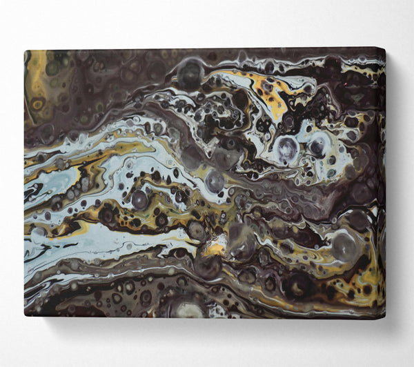  A Canvas Print of Golden Cosmic Swirl Canvas Art