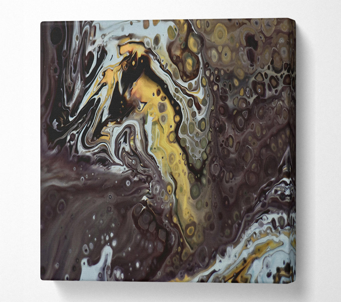  A Canvas Print of Golden Swirls Of Chaos Canvas Wall Art