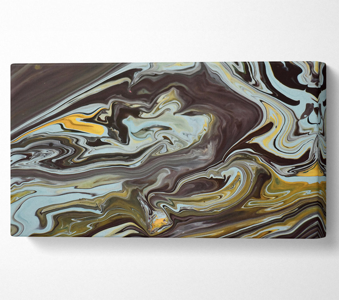  A Canvas Print of Gold And Black Swirls Canvas Art