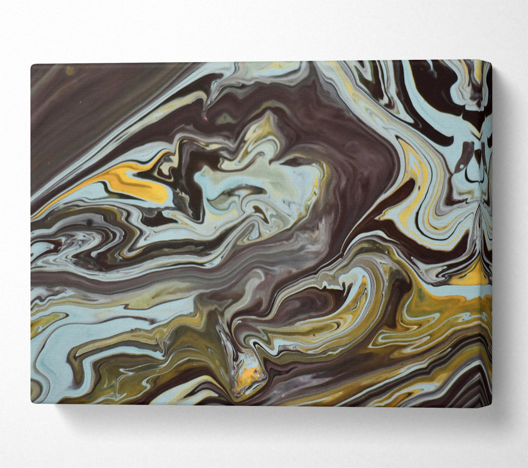 A Canvas Print of Gold And Black Swirls Canvas Art