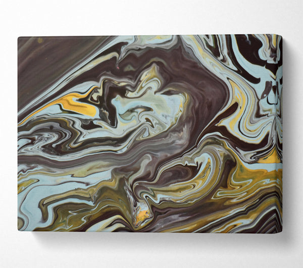  A Canvas Print of Gold And Black Swirls Canvas Art