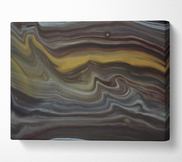  A Canvas Print of Golden Swirls Of Gray Canvas Art