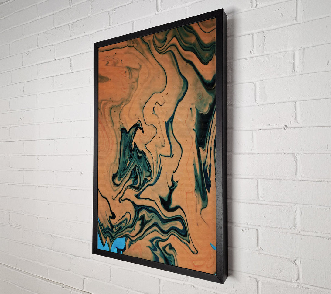  A Canvas Print of Peach Swirls And Lines Canvas Wall Art