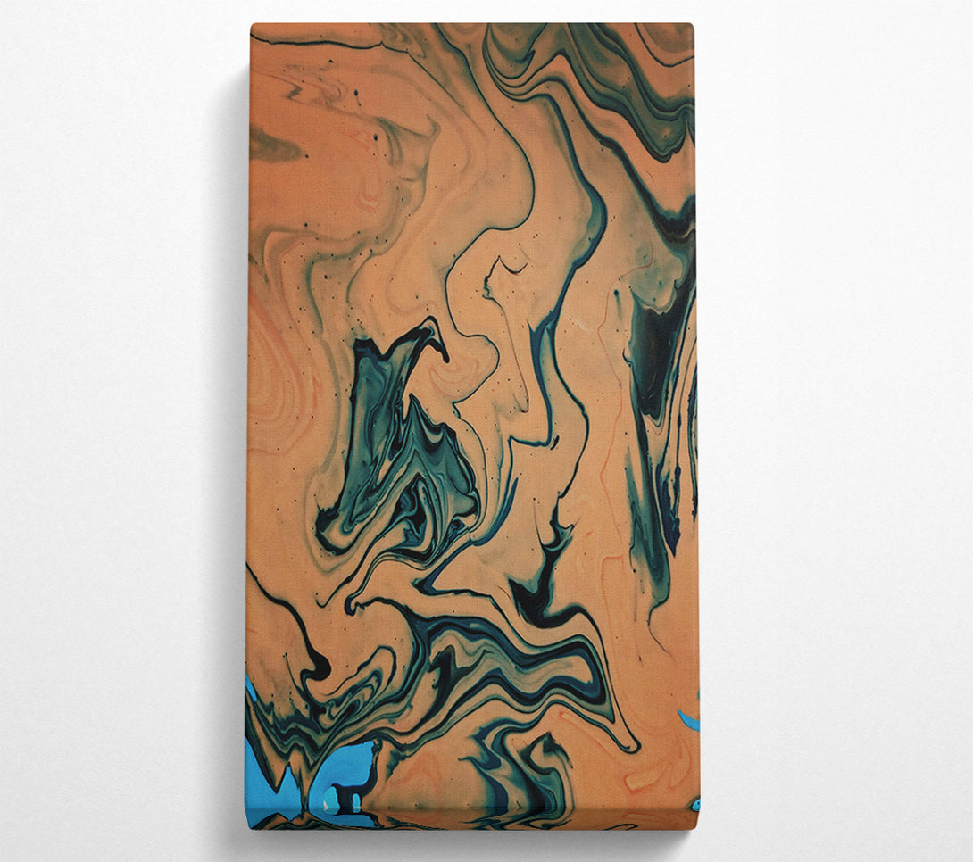  A Canvas Print of Peach Swirls And Lines Canvas Wall Art