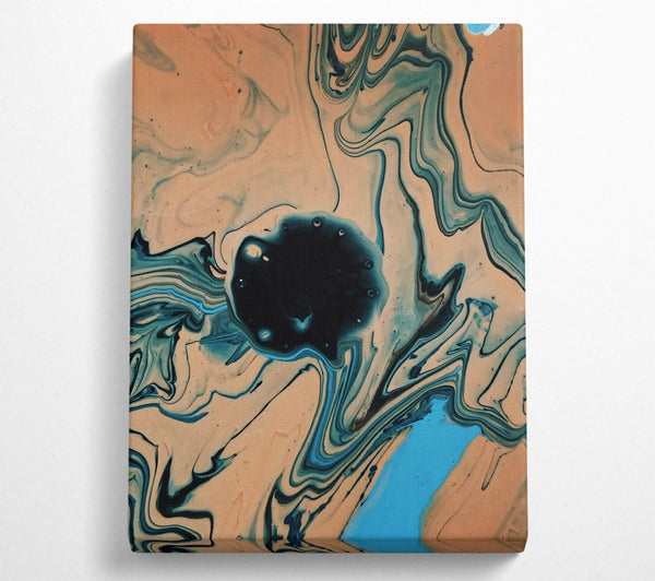  A Canvas Print of Oceanic Beige Swirls Canvas Print