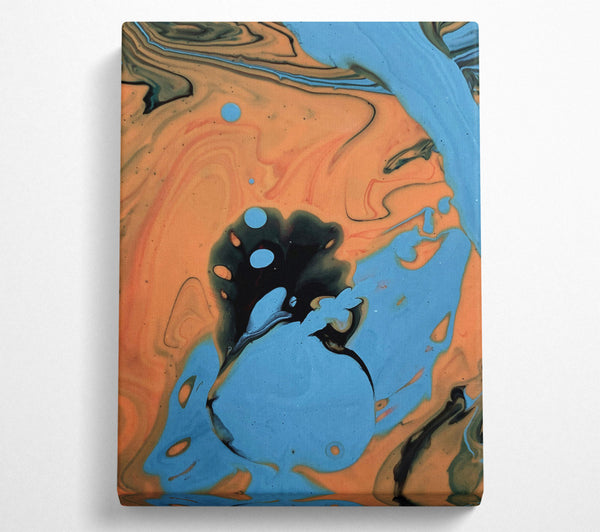  A Canvas Print of Orange And Blue Swirls Canvas Print