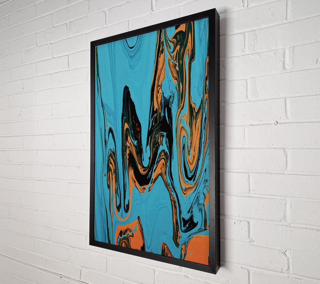  A Canvas Print of Azure Swirling Hues Canvas Wall Art