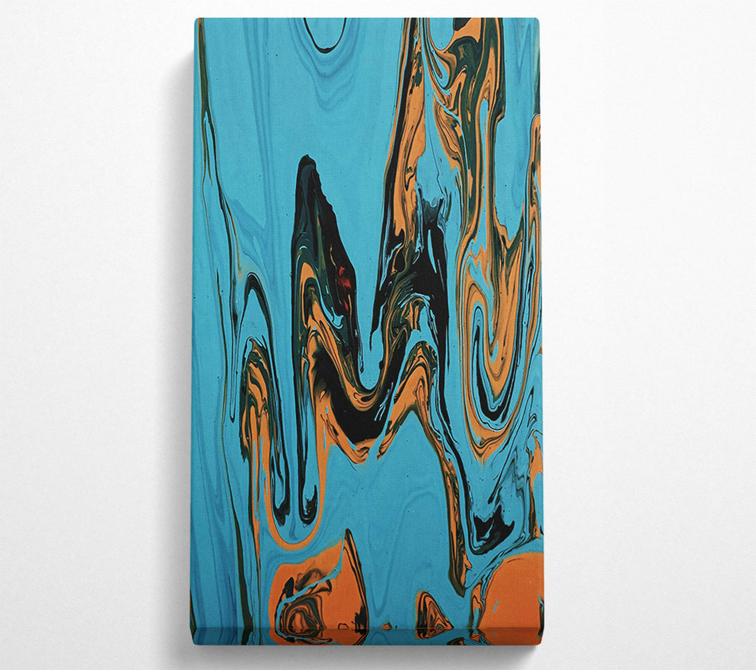  A Canvas Print of Azure Swirling Hues Canvas Wall Art