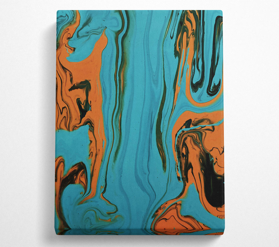  A Canvas Print of Teal Swirling Dreams Canvas Art