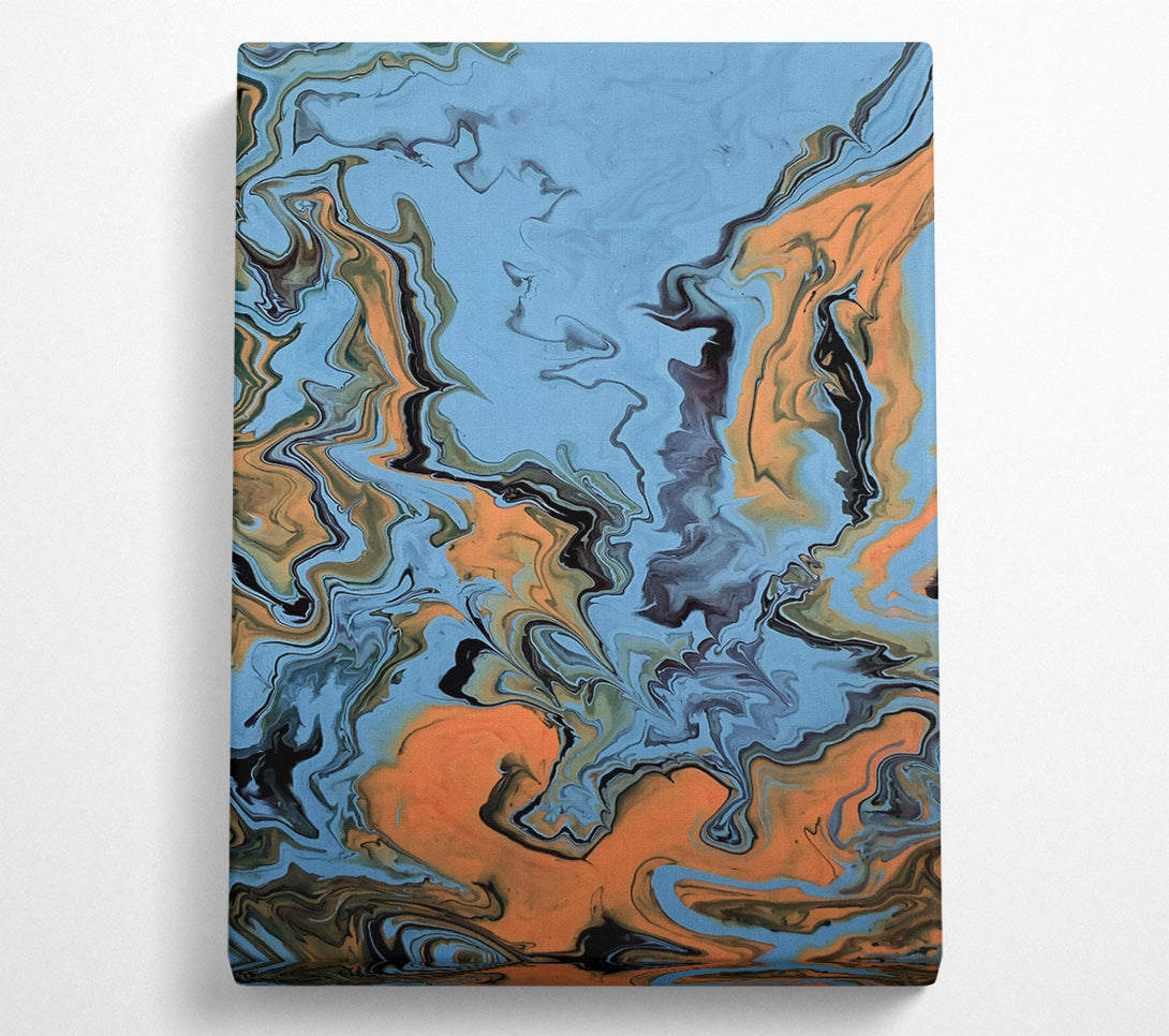  A Canvas Print of Azure Swirling Dreams Canvas Art