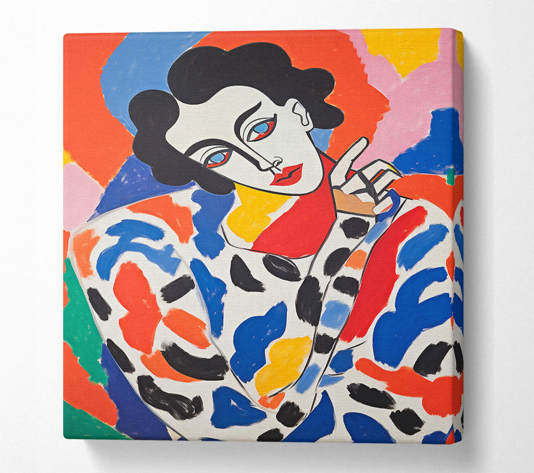  A Canvas Print of Matisse Style Woman Portrait Canvas Art