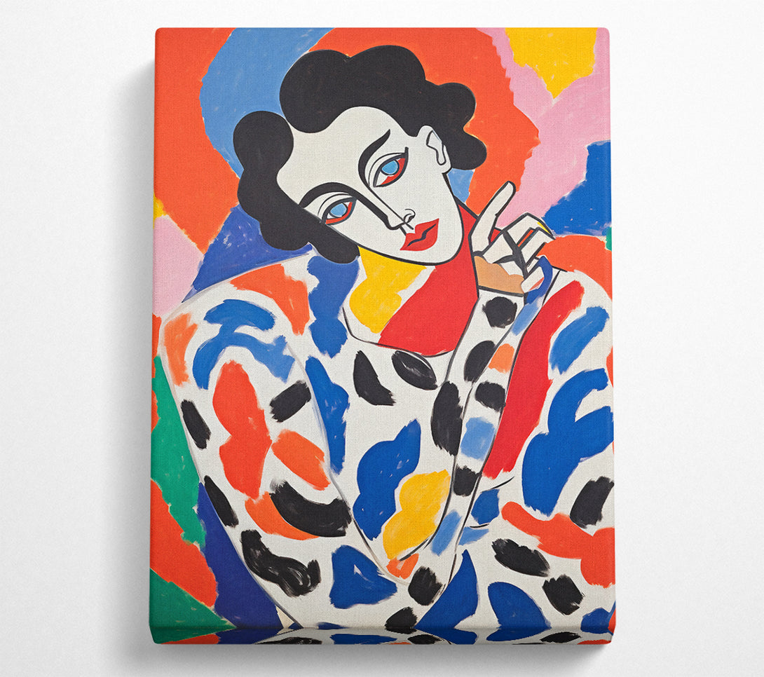  A Canvas Print of Matisse Style Woman Portrait Canvas Art