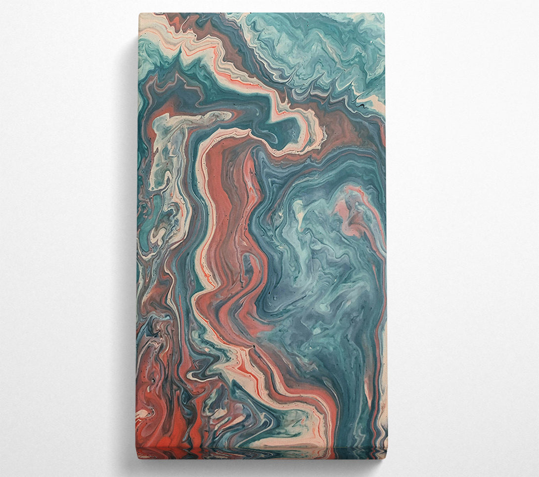  A Canvas Print of Teal Swirls And Flow Canvas Art