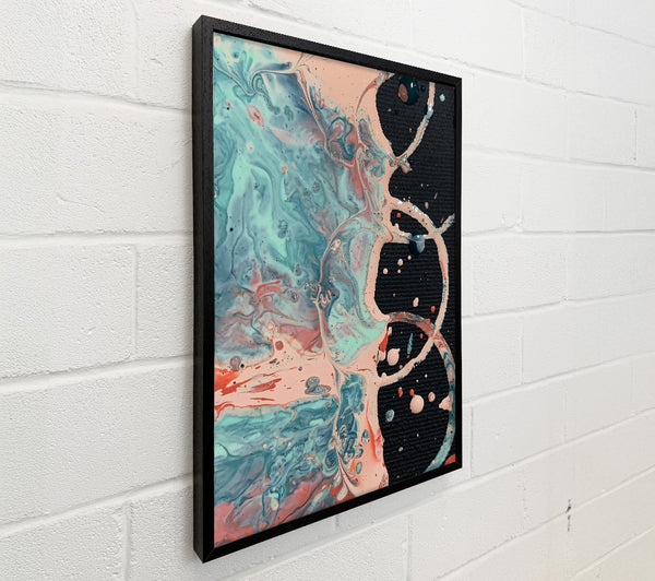 Peach And Teal Swirls