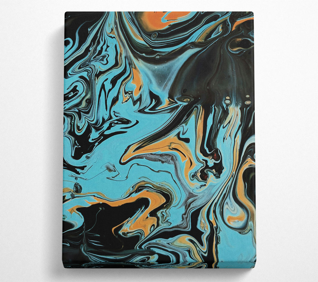  A Canvas Print of Aqua Swirling Dreams Canvas Print