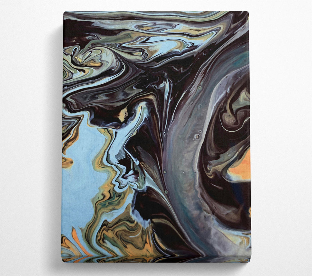  A Canvas Print of Azure Swirling Dreams Canvas Art