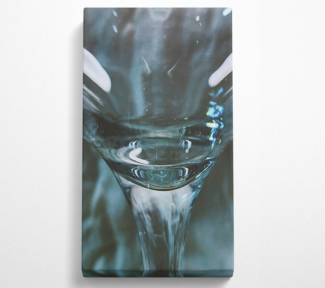  A Canvas Print of Teal Glass Distortion Canvas Print