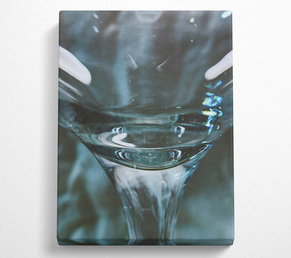  A Canvas Print of Teal Glass Distortion Canvas Print